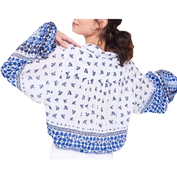 Roberta Roller Rabbit Women's Marble Caleb Top M - Picture 2 of 3